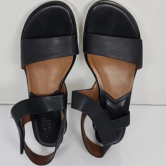 Franco Sarto Chiara Strappy Black Women Wedge Sandals  Size 8.5 - Picture 11 of 15
